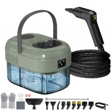 2500W Handheld Steam Cleaner, 3-Level Adjustable Steam Cleaner for Home with 21 Accessories, Multipurpose Portable Steamer Cleaning for Car,Floor,Furniture,Tile,Grout,Couch,Fast Heat-Up (Green)